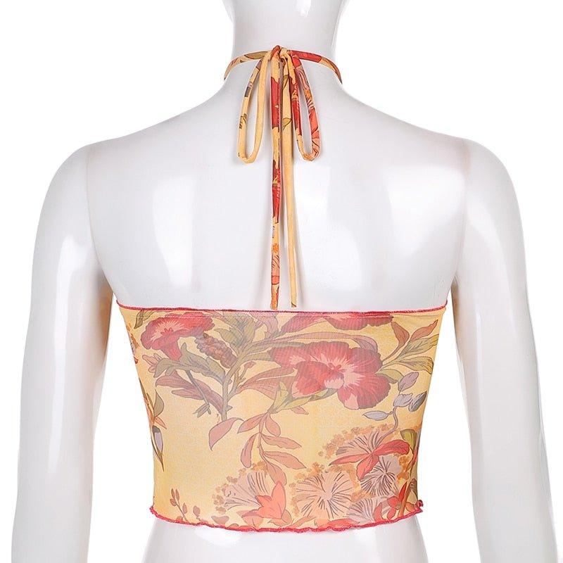 Angelic Floral Print Halter Top - Image 5