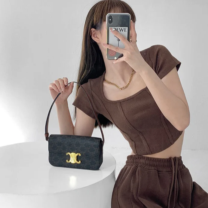 Aria Solid Crop Top - Image 16