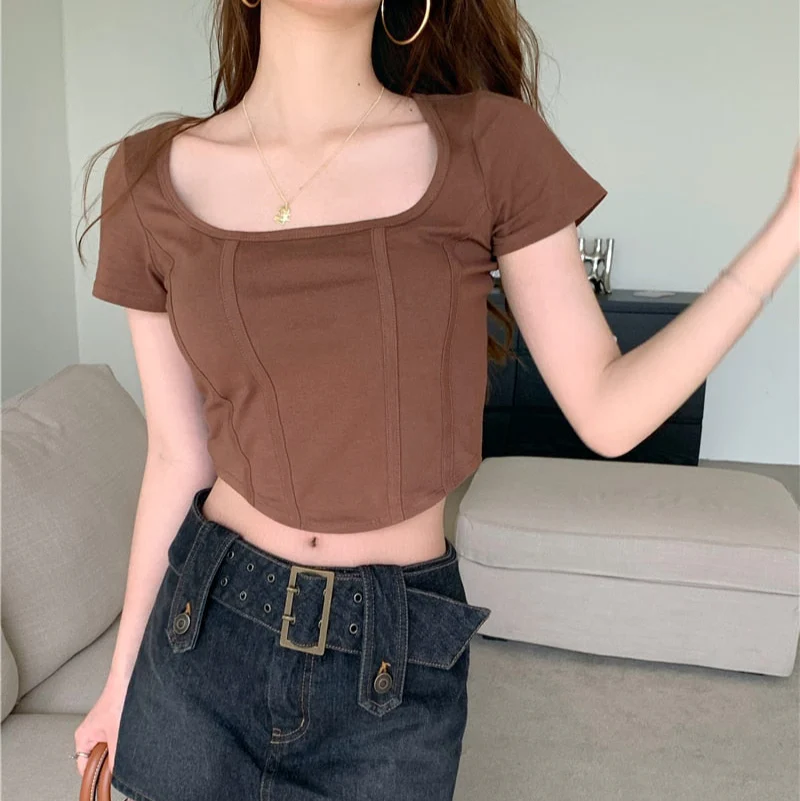 Aria Solid Crop Top - Image 22