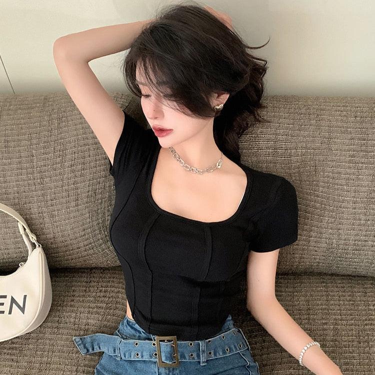 Aria Solid Crop Top - Image 27