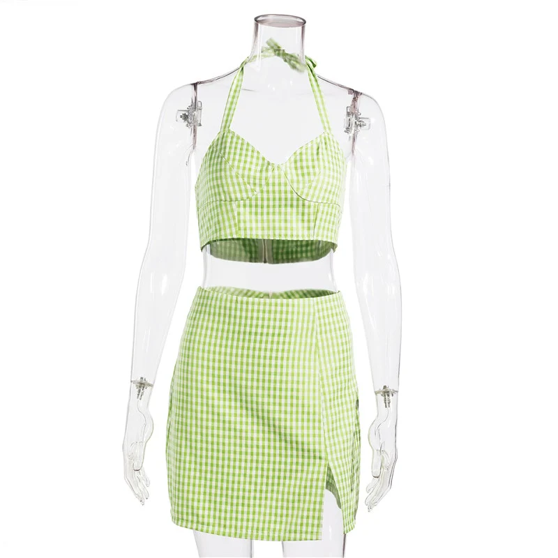 Beccah Plaid Mini Skirt Set - Image 8