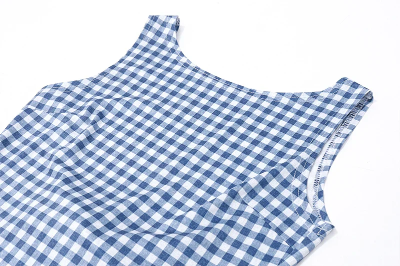 Blue Moon Plaid Backless Top - Image 8