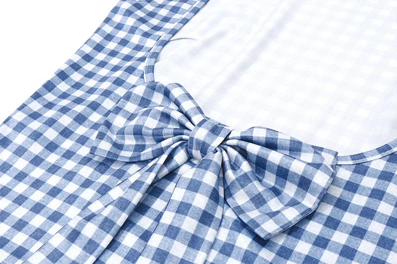 Blue Moon Plaid Backless Top - Image 9