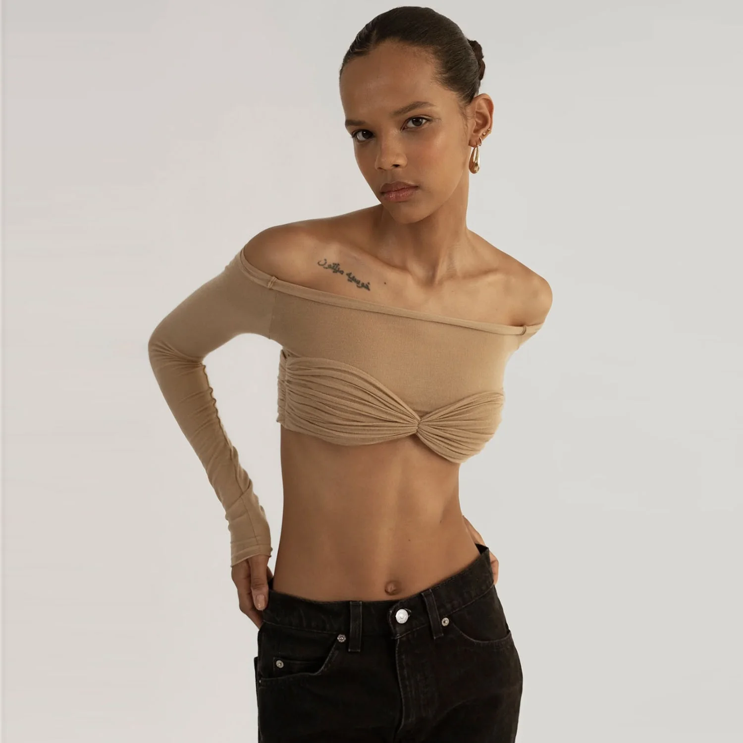 Brett Mesh Crop Top - Image 15