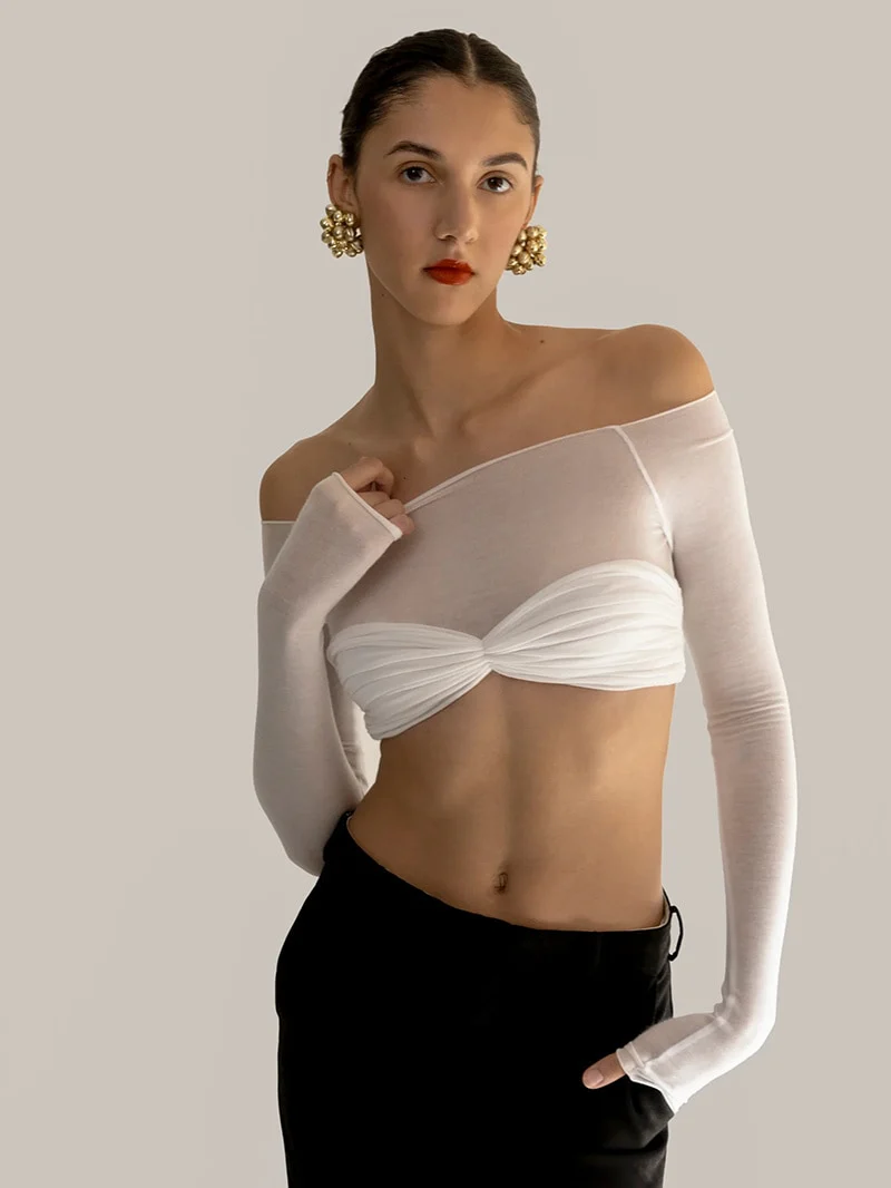 Brett Mesh Crop Top - Image 5