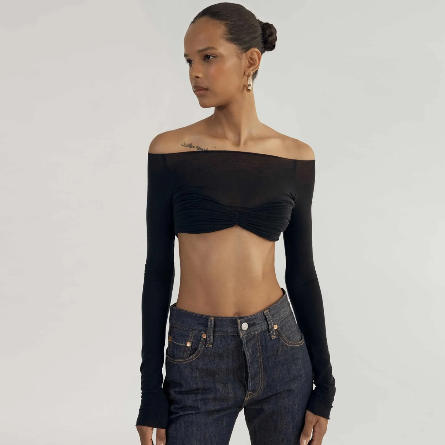 Brett Mesh Crop Top - Image 9
