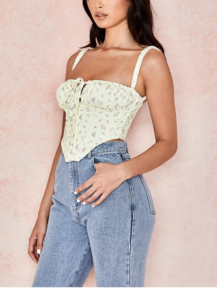 Brunch Ready Floral Corset Top - Image 10