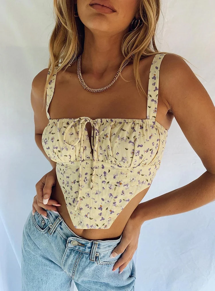 Brunch Ready Floral Corset Top - Image 23