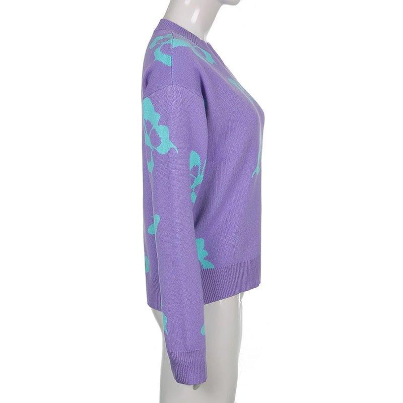 Butterfly Print Kawaii Jumper - Image 8