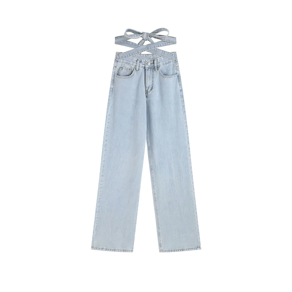 Celestial Sky Tie-Front Jeans - Image 11