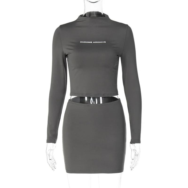 Chrome Archive Bodycon Skirt Set - Image 10