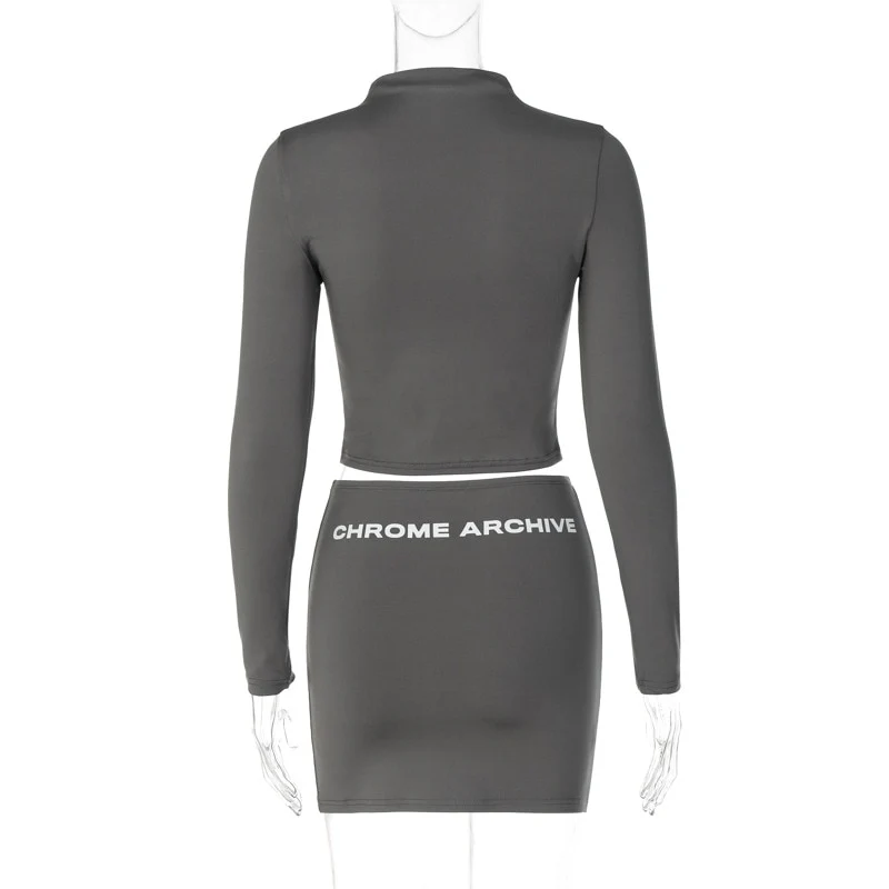 Chrome Archive Bodycon Skirt Set - Image 11