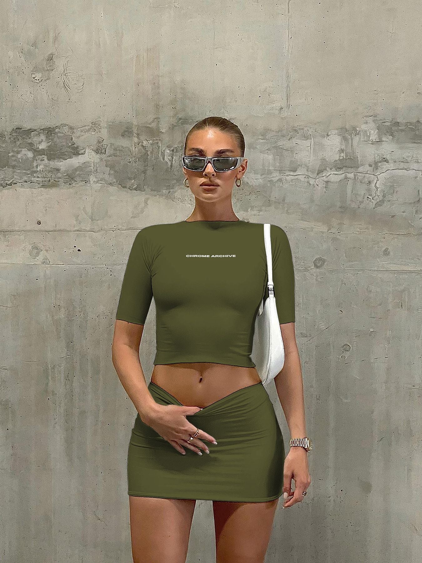 Chrome Archive Bodycon Skirt Set - Image 8