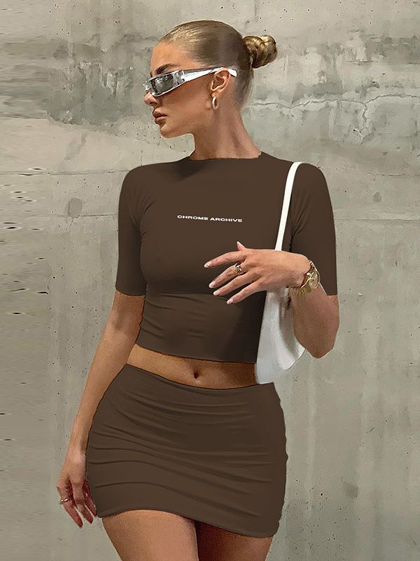 Chrome Archive Bodycon Skirt Set - Image 9
