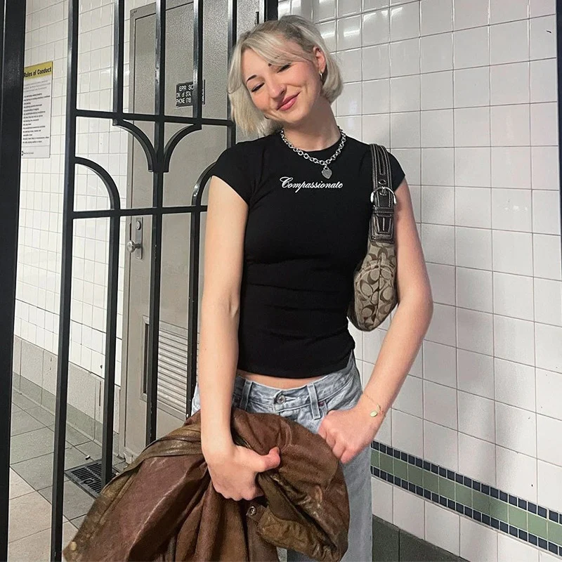 Compassionate Short Sleeve Graphic Top - Image 14