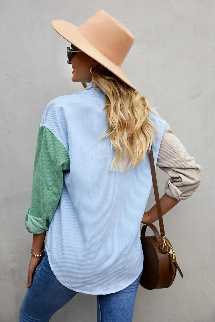 Corduroy Huescape Patchwork Shirt - Image 15