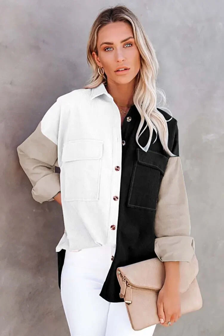 Corduroy Huescape Patchwork Shirt - Image 17