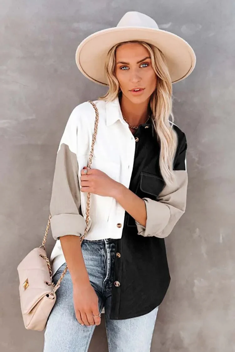 Corduroy Huescape Patchwork Shirt - Image 19