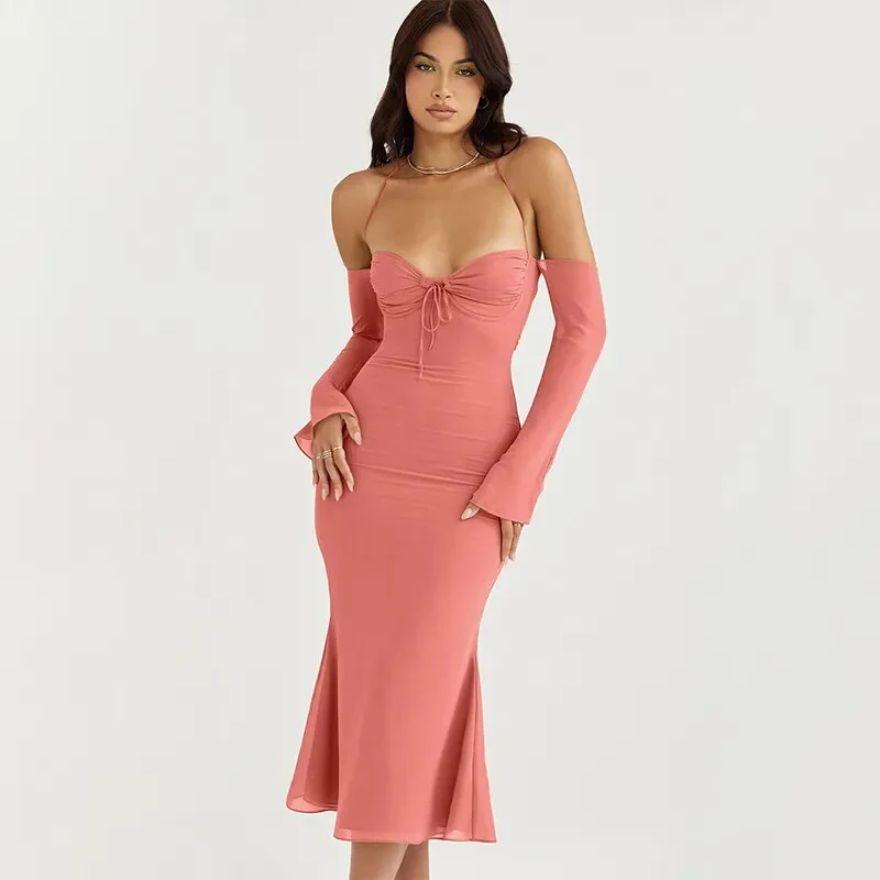 Curve-Hugging Midi Delight Bodycon Dress - Image 14