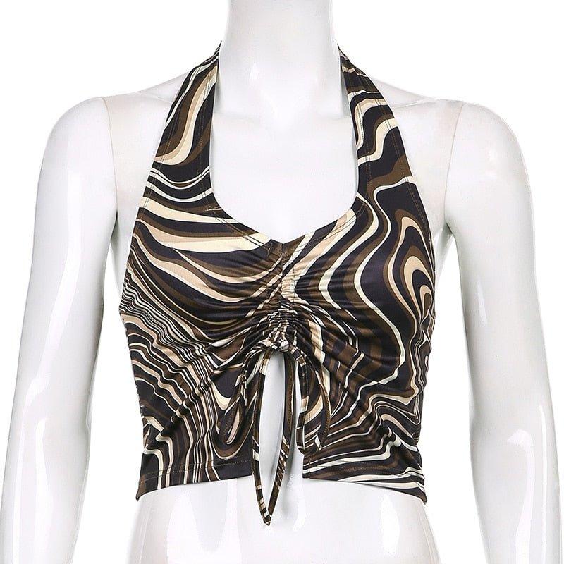 Daisy V Neck Halter Top - Image 5