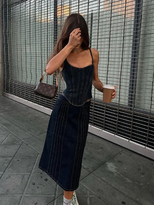 Denim Darling Bustier Top - Image 3