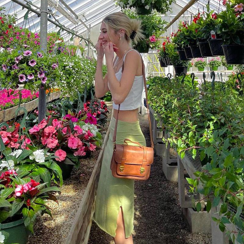 Dora Silk Slit Bodycon Skirt - Image 8