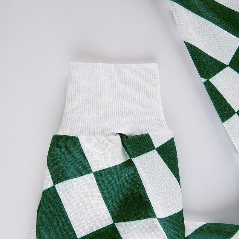 Green Checkered Oversized sweatshirt - Image 9