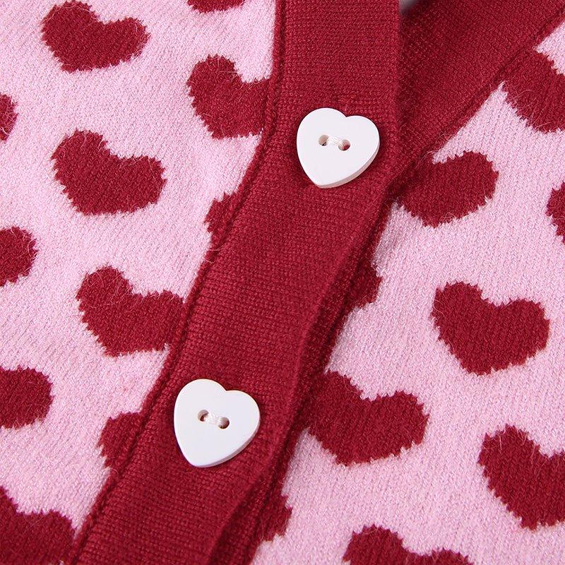 Heart-Print Knitted Vest - Image 11