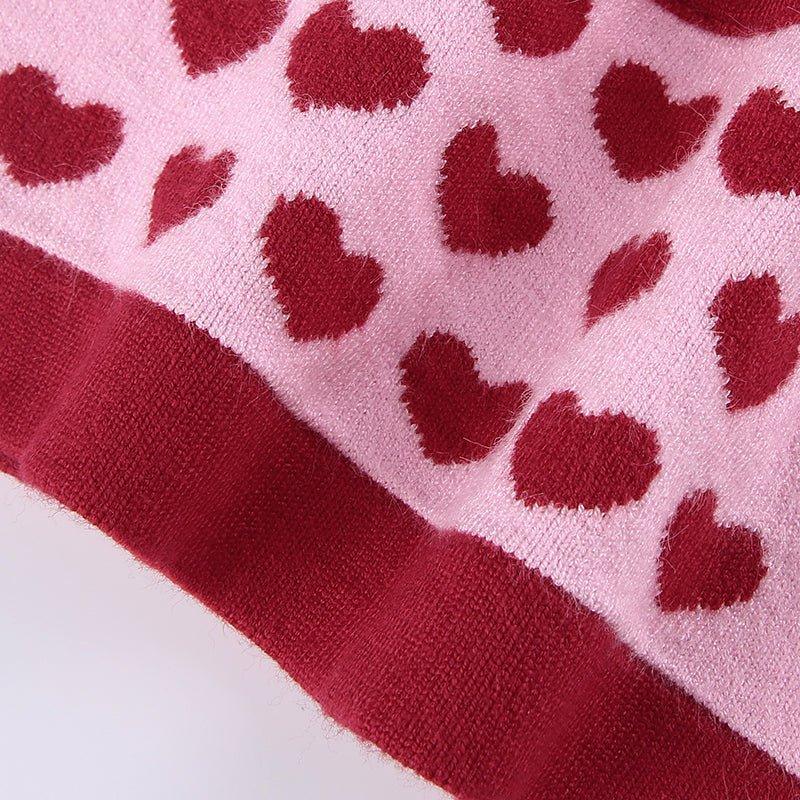 Heart-Print Knitted Vest - Image 12