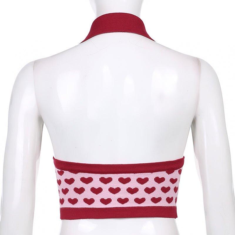 Heart-Print Knitted Vest - Image 7