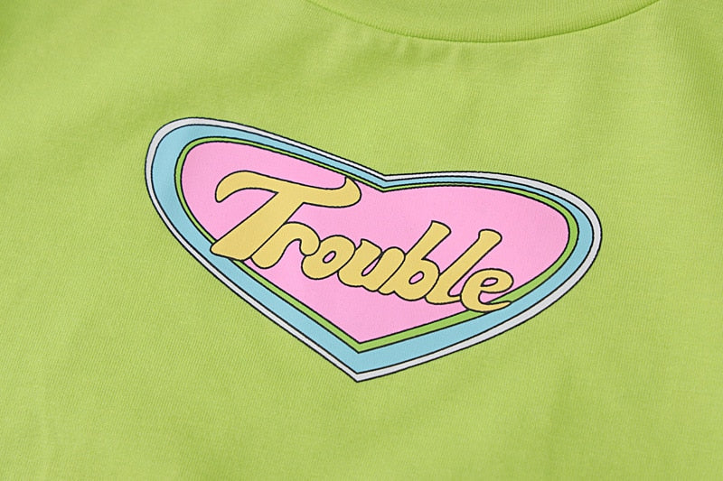 'I Am Trouble' Crop Top - Image 4