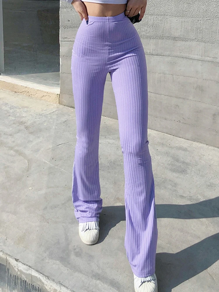'I Purple U' Aesthetic Flared Bottom Pants - Image 5