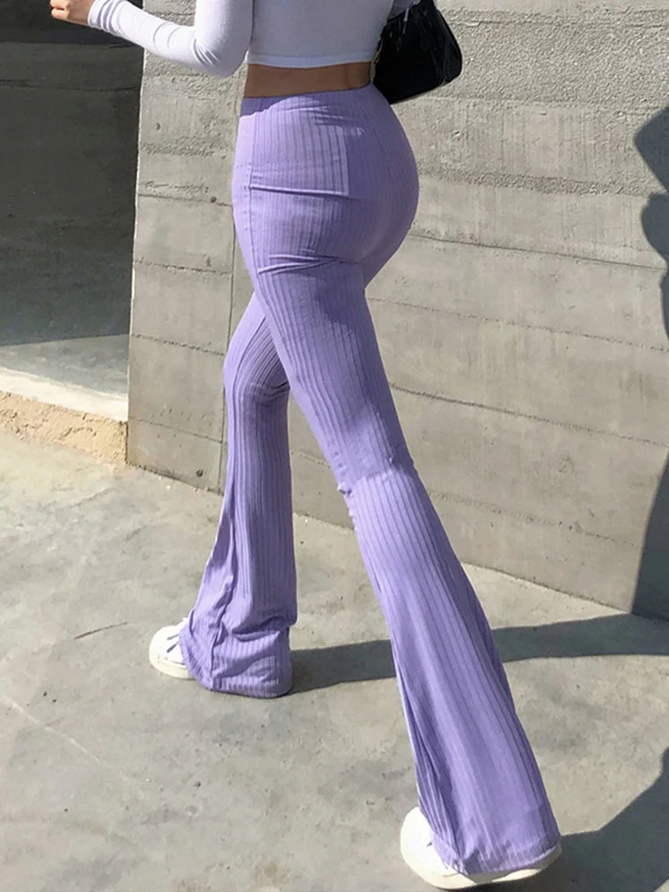 'I Purple U' Aesthetic Flared Bottom Pants - Image 6
