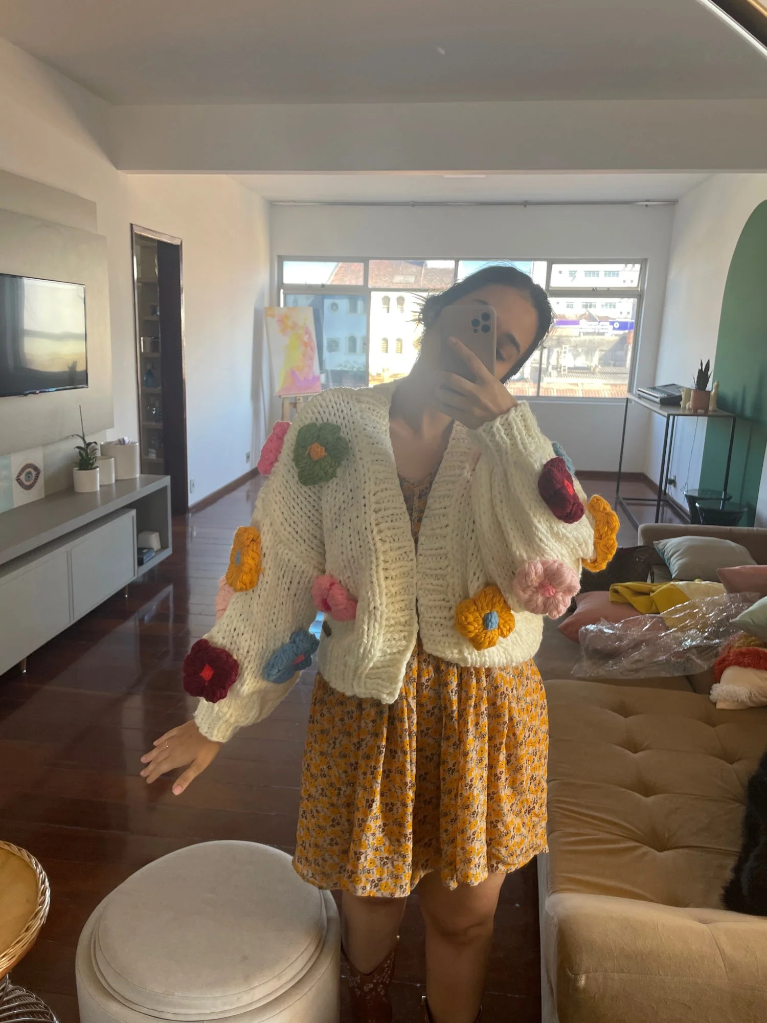 Iris Floral Knitted Cardigan - Image 13