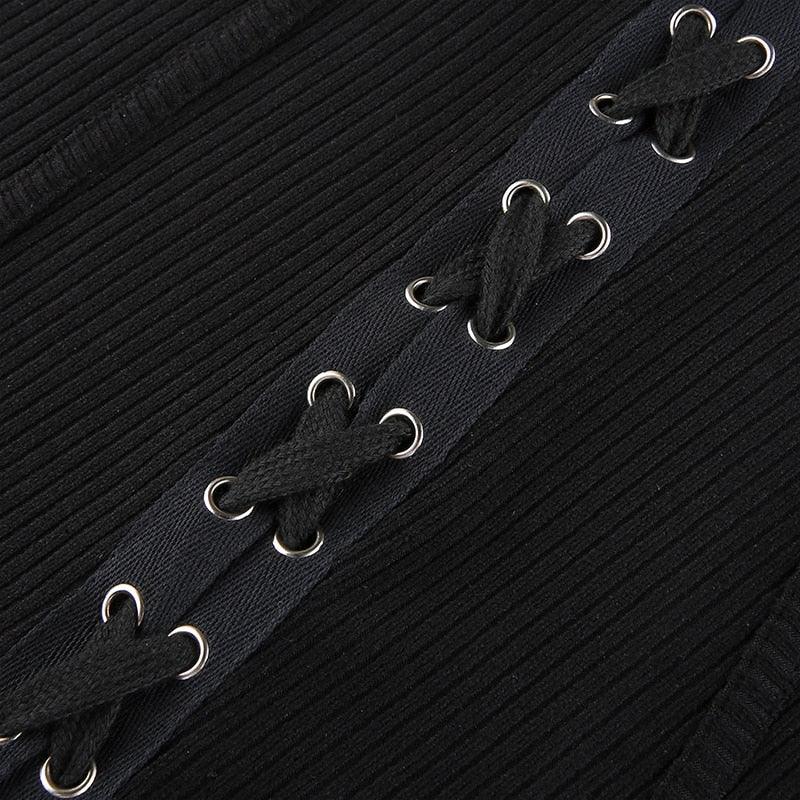 Ive Black Tie Up Dress - Image 7