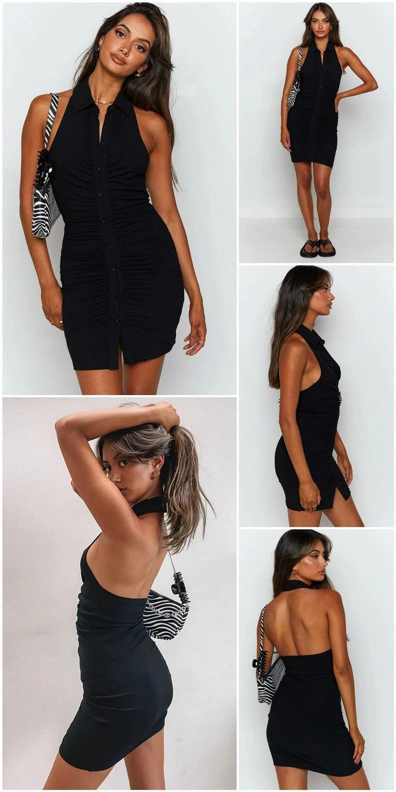 Julian Ruched Elegant Mini Dress - Image 16