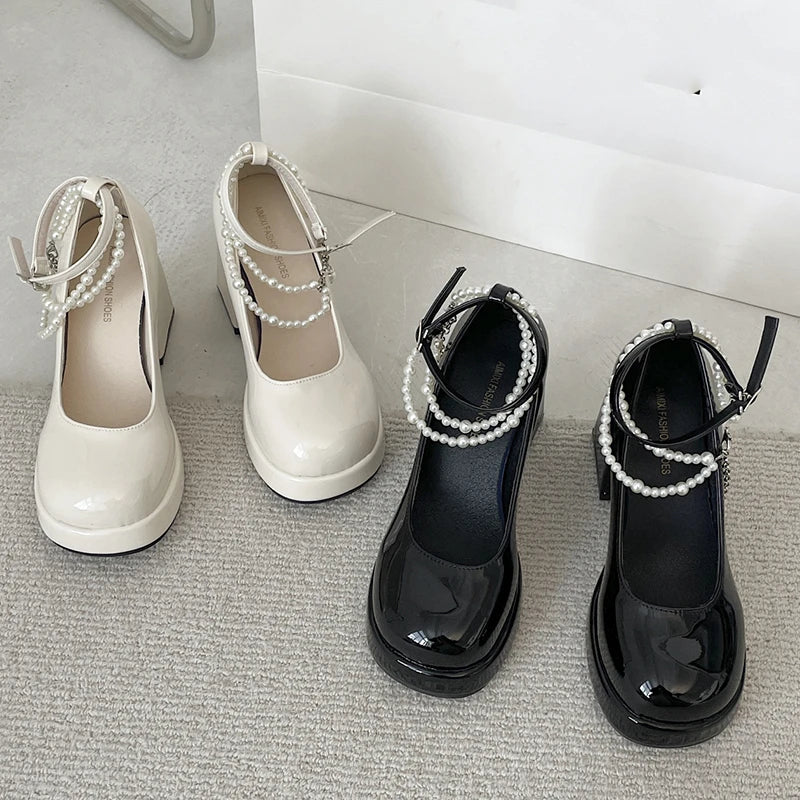 Kendra Pearl Ankle Straps Pumps - Image 17