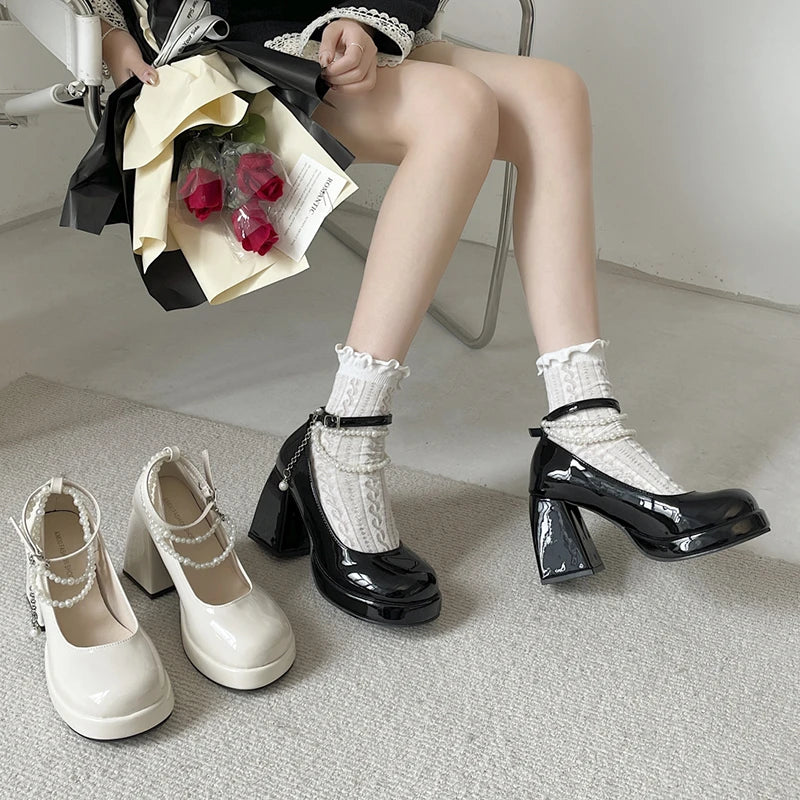 Kendra Pearl Ankle Straps Pumps - Image 18