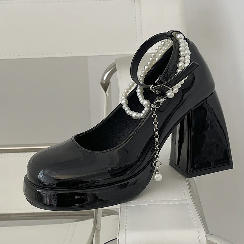 Kendra Pearl Ankle Straps Pumps - Image 4