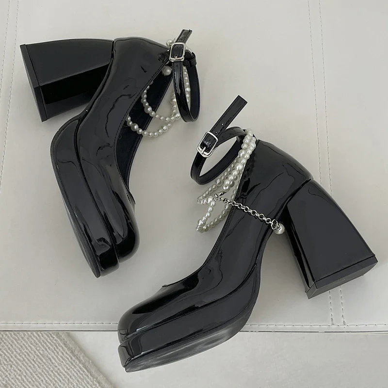 Kendra Pearl Ankle Straps Pumps - Image 6