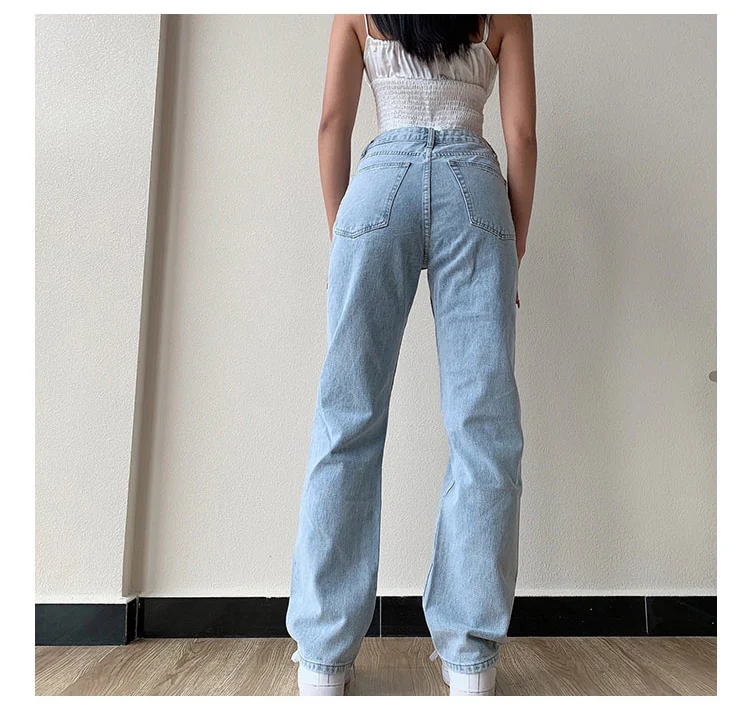 'Know your worth' Ripped Boyfriend Jeans - Image 6