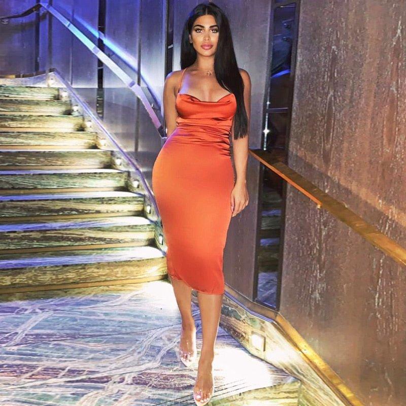 Matilda Satin lace up Dress - Image 15