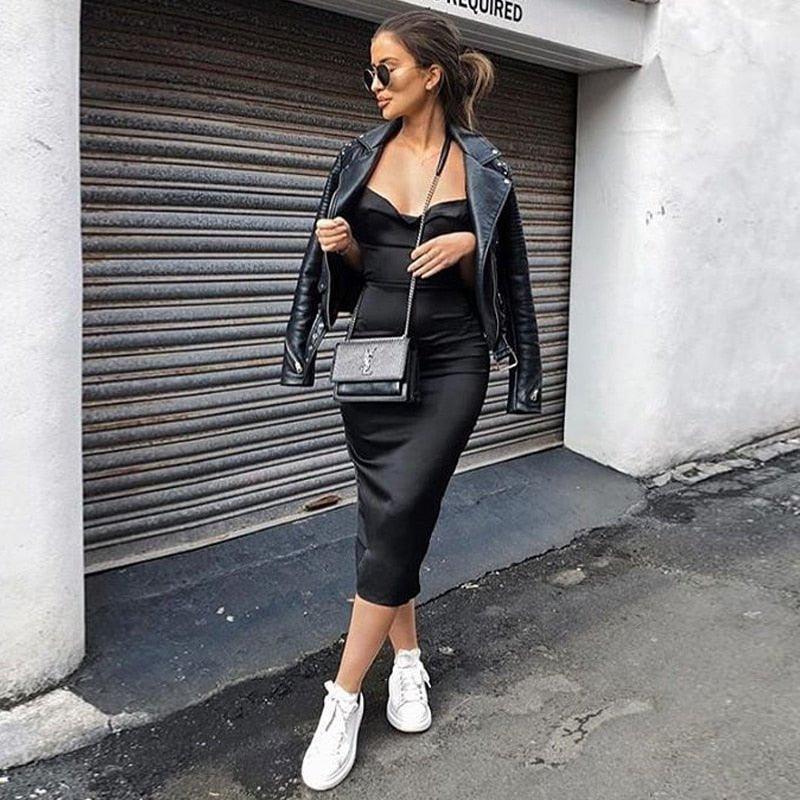 Matilda Satin lace up Dress - Image 8