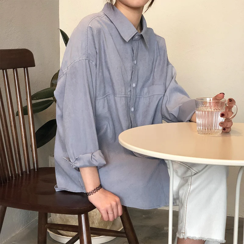 Minimal Chic Drape Shirt - Image 10