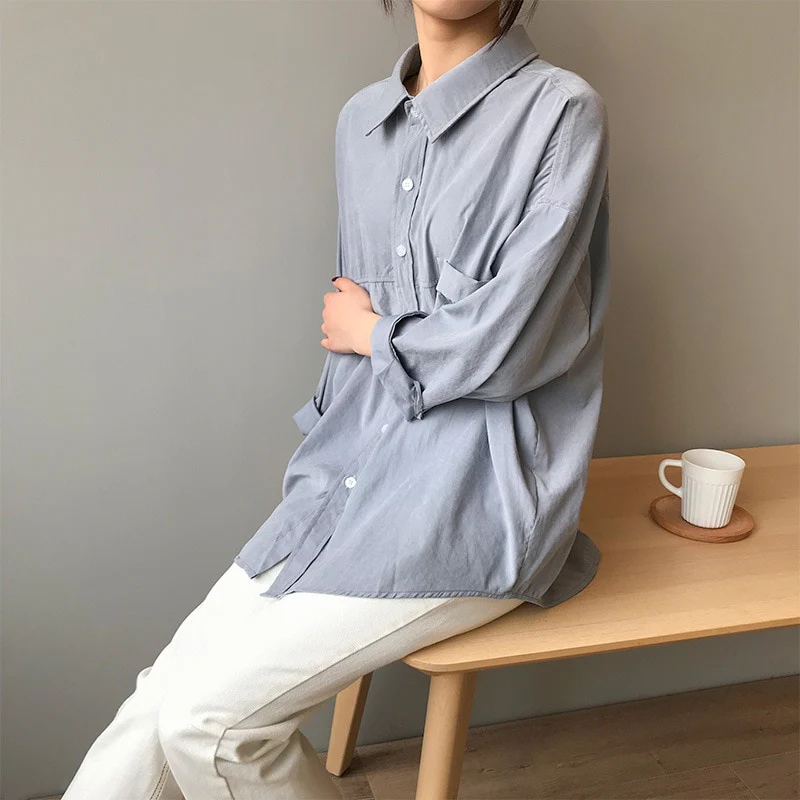 Minimal Chic Drape Shirt - Image 13