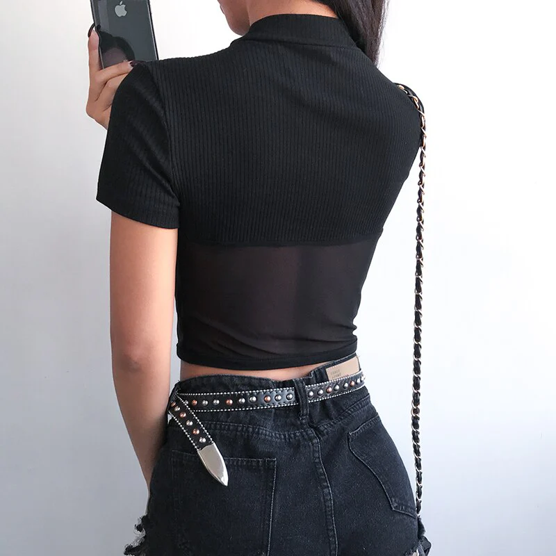 Moira Mesh Crop Top - Image 6