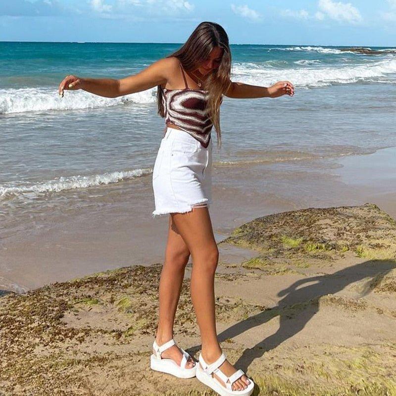 Penelope Heart Print Knitted Top - Image 8