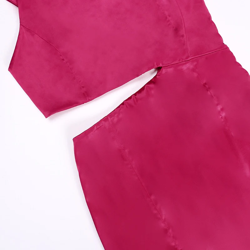 Rosette Tassels High Slit Dress - Image 12