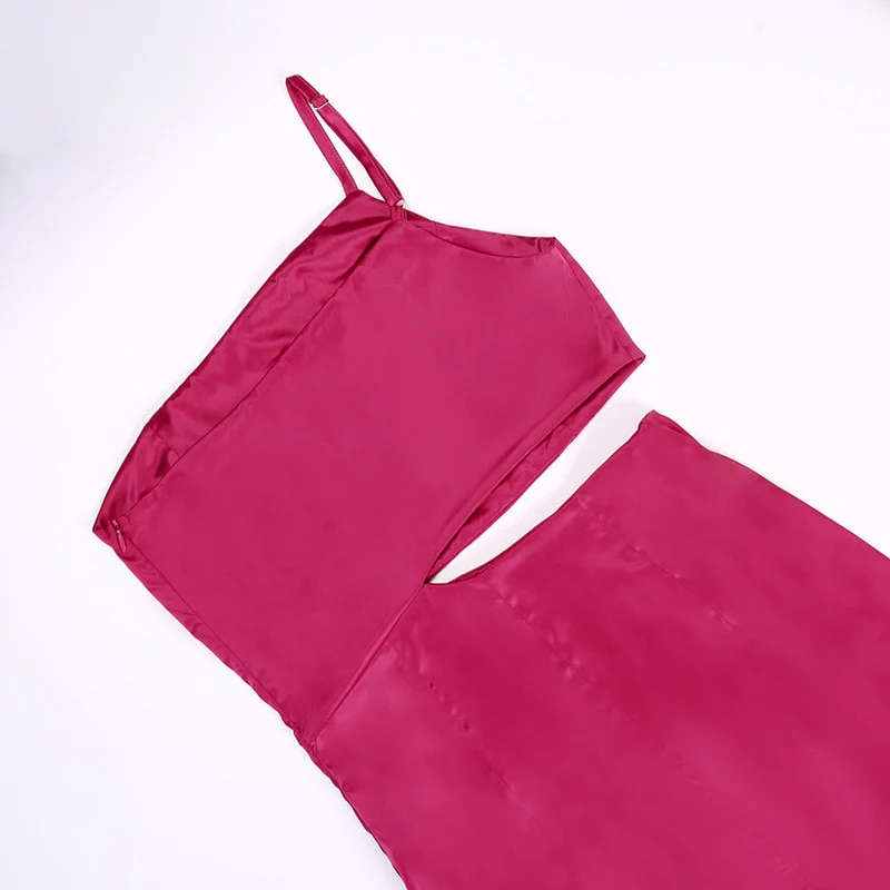 Rosette Tassels High Slit Dress - Image 16