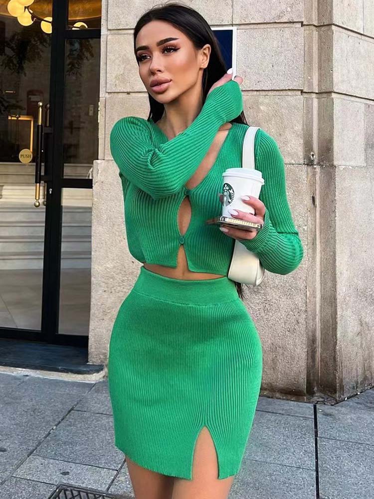 Scarlett Slit Button-Up Set - Image 3